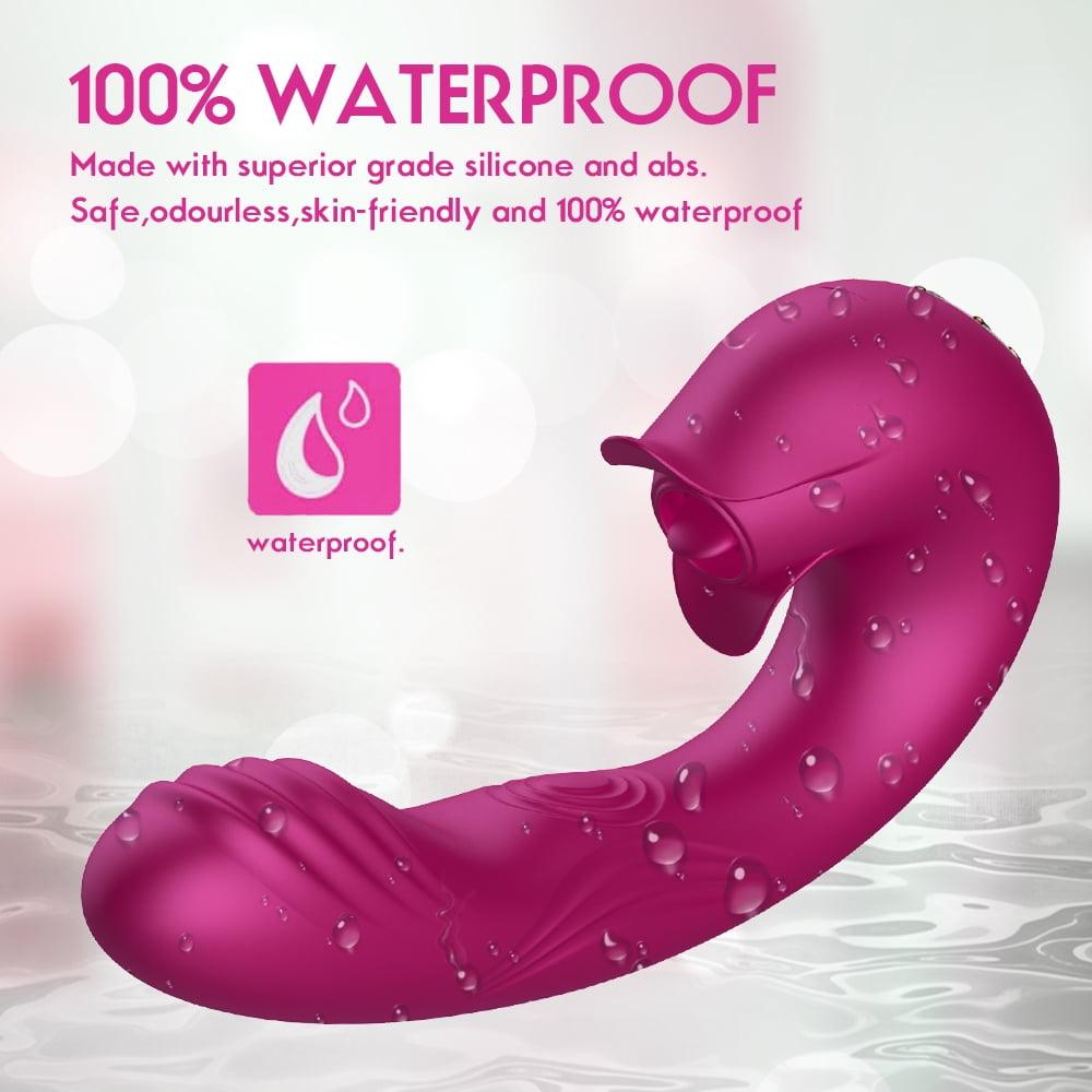 Clitoral Stimulation 3in1 Tongue Licking Vibrating Flapping Vibrator - propinkup