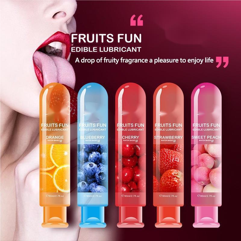 Fruit Flavored Water Based Personal Edible Gel Lubricant 80ML - propinkup