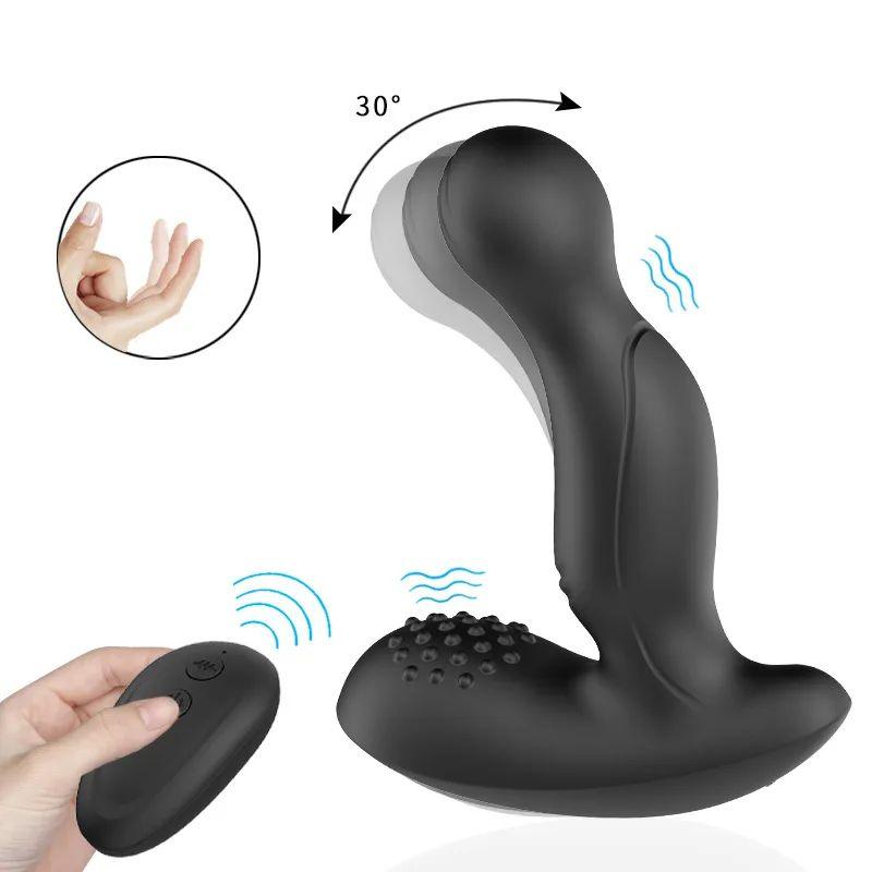 10 Mode Vibration Wiggling Male Prostate Massager Anal Vibrator Butt Plug - propinkup