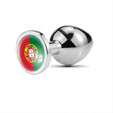 World Cup Flag Glass Rhinestone Anal Plug Aluminum Alloy Expansion Stainless Steel Butt Plug Adult Sex Toys - propinkup