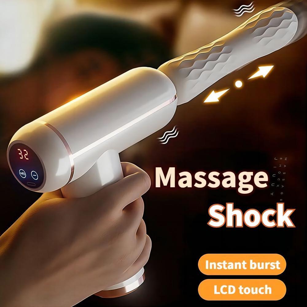 Automatic Handfree Telescopic Vibrating Cannon Sex Machine Dildo Machine with Adjustable Base - propinkup