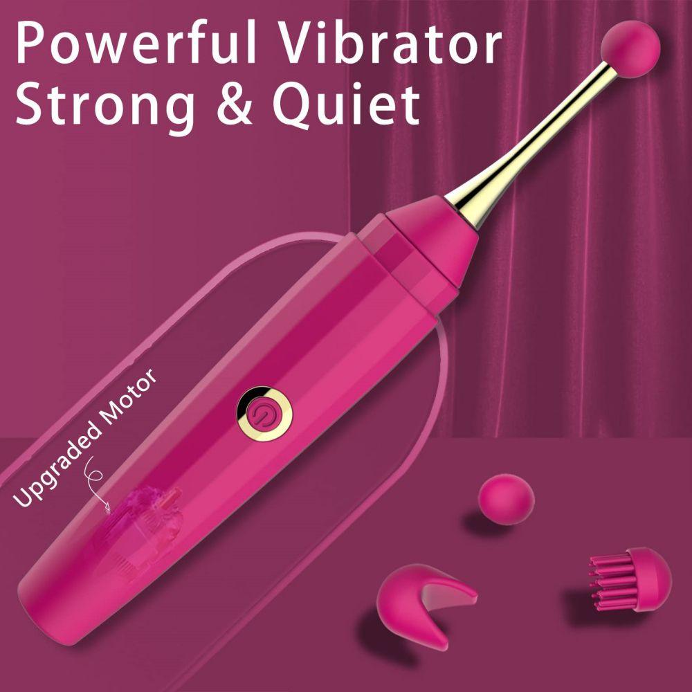 Secret Pen Vibrator Nipple Clitoral Vibrators with 10 Powerful Vibrations Adult Sex Toys - propinkup