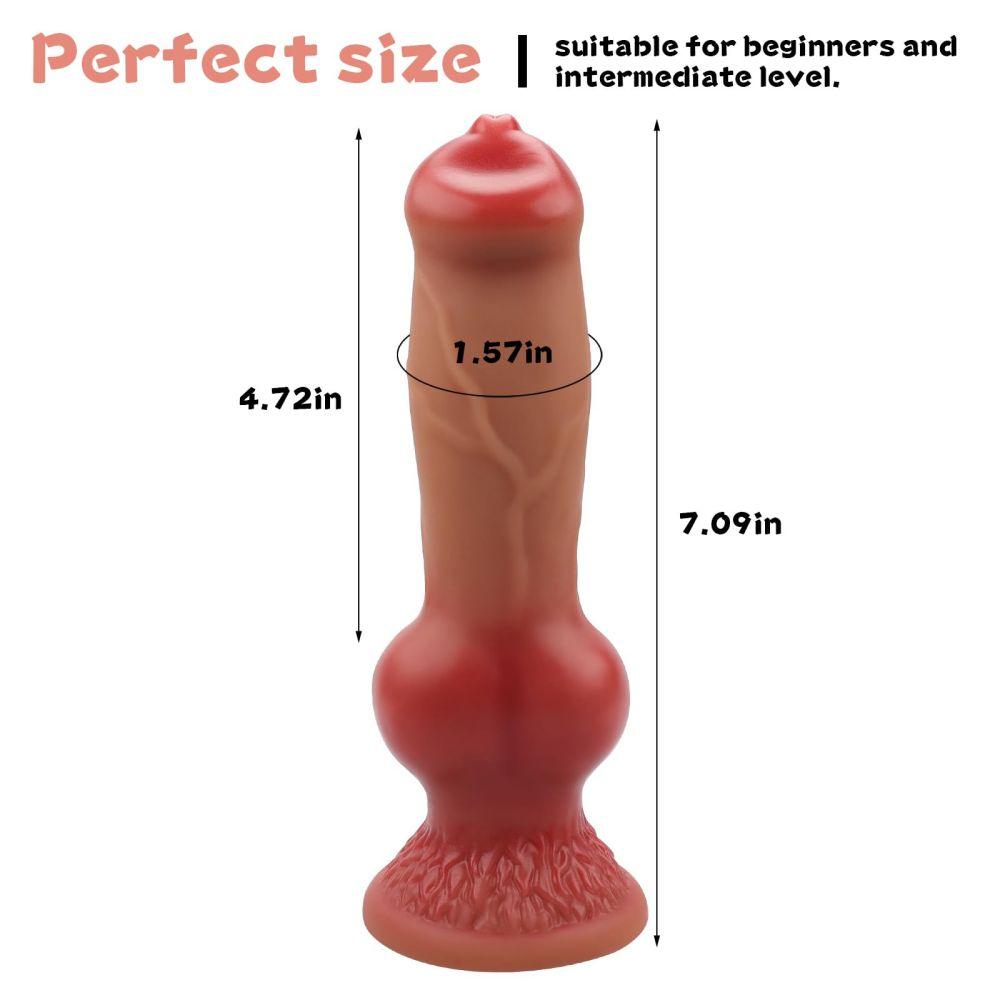 Realistic Dog Dildo Liquid Silicone Canine Dildos with Suction Cup - propinkup