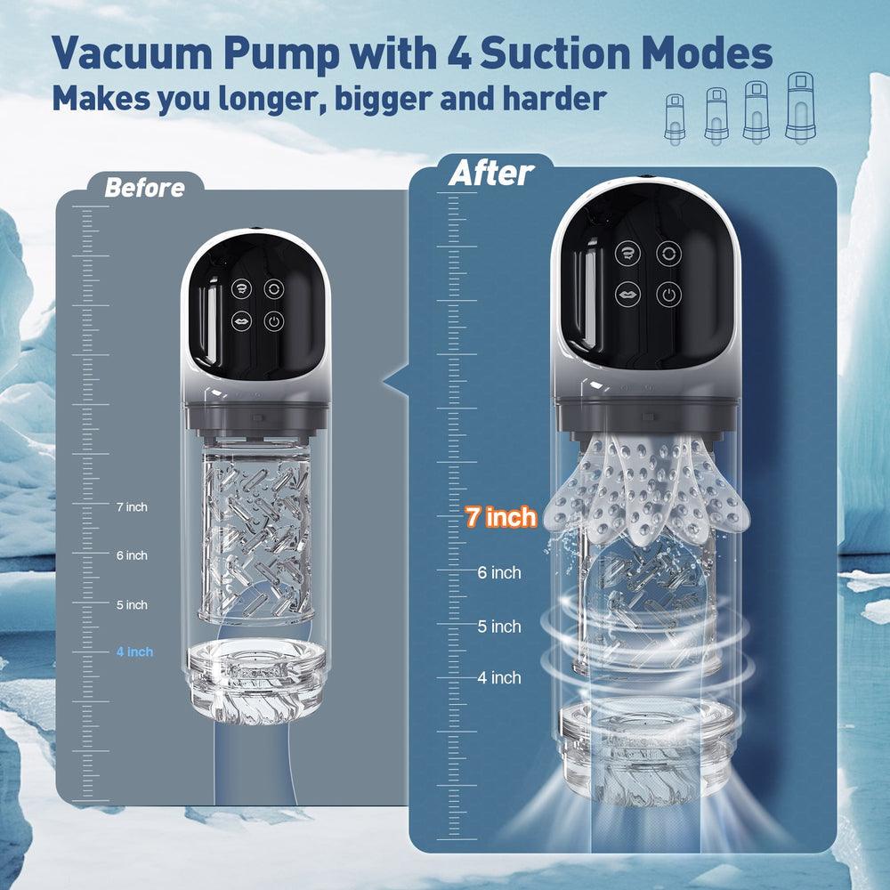 6 in 1 LCD Water SPA Vacuum Pump Male Masturbator Penis Enlargement Gear - propinkup