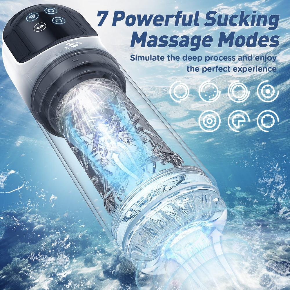 6 in 1 LCD Water SPA Vacuum Pump Male Masturbator Penis Enlargement Gear - propinkup