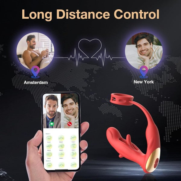 Flapping Prostate Massager APP Remote Control Anal Vibrator with 9 Flapping & 9 Vibrating Modes