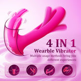 Vibromasseur Papillon Portable Télécommande 9 Modes de Vibration & 9 Modes de Battement Vibromasseurs G-Spot