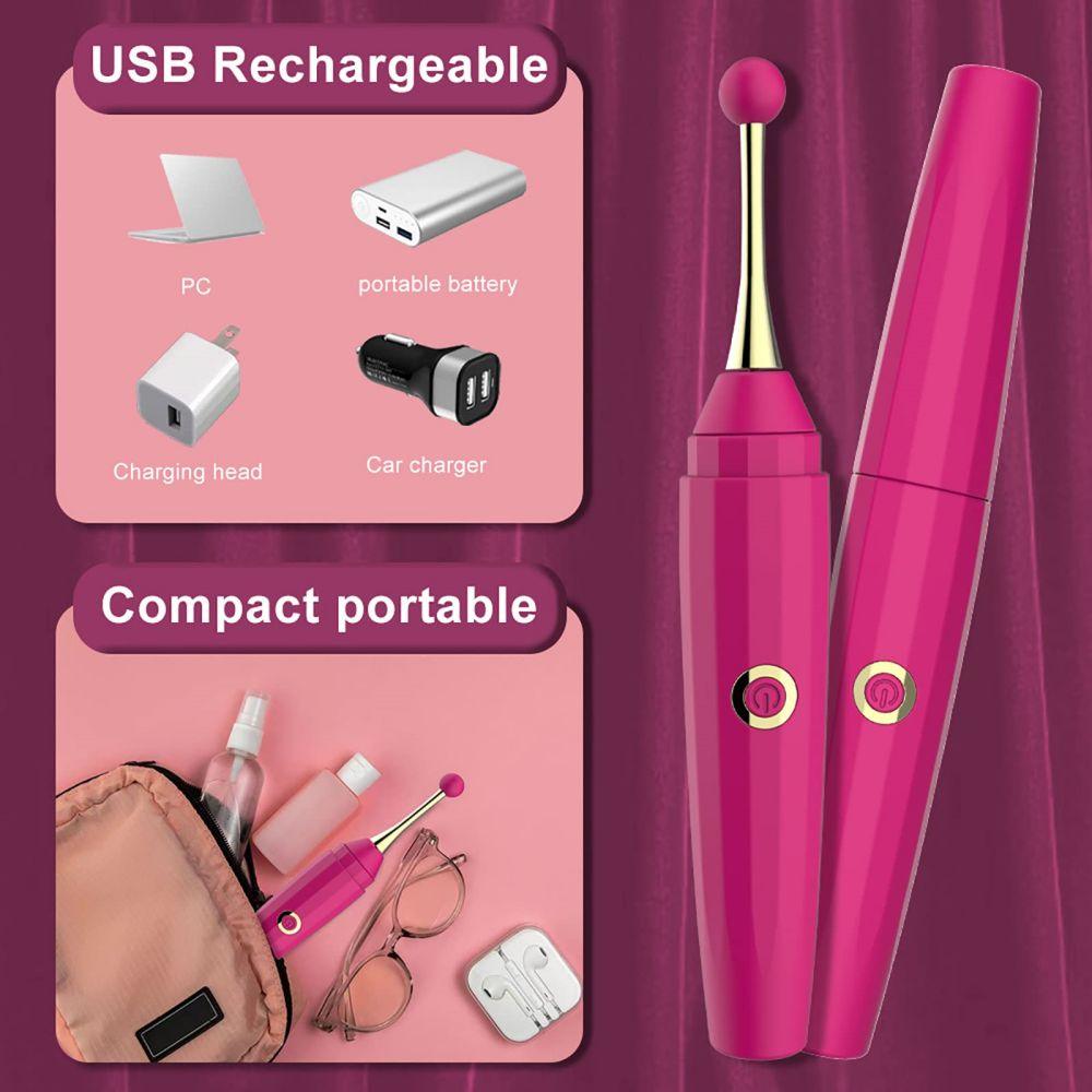 Secret Pen Vibrator Nipple Clitoral Vibrators with 10 Powerful Vibrations Adult Sex Toys - propinkup