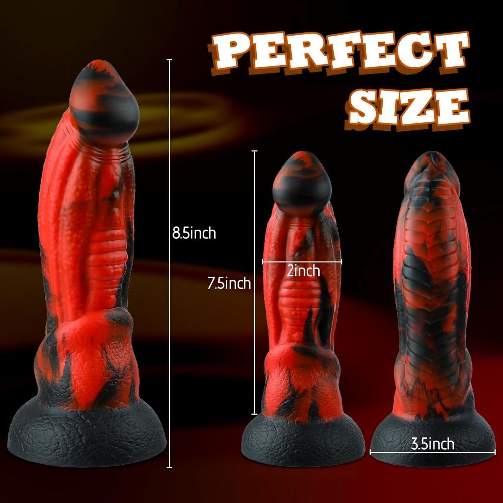 Monster Dildo Fantasy Dragon Dildos with Suction Cup 8.5 Inch Silicone Adult Sex Toy