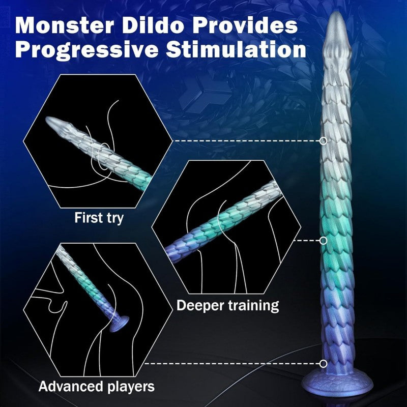 Carson Dragon Monster Dildo Toy 20" Super Long Fantasy Anal Dildos with Suct Cup Tentacle Butt Plugs Adult Toys