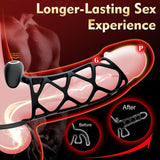 Male Penis Vibrator Vibrating Cock Ring Penis Sleeve Adult Sex Toys for Delay Ejaculation Erection Enhancement - propinkup