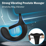 9 Vibrating Modes Male Anal Vibrator with Cock Rings Remote Control Prostate Massager - propinkup