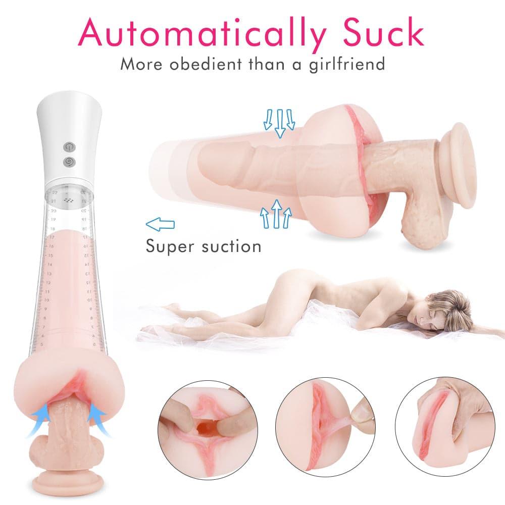 2 in 1 Penis Pump Vacuum Pussy Stroker Cock Enlargement Gear - propinkup