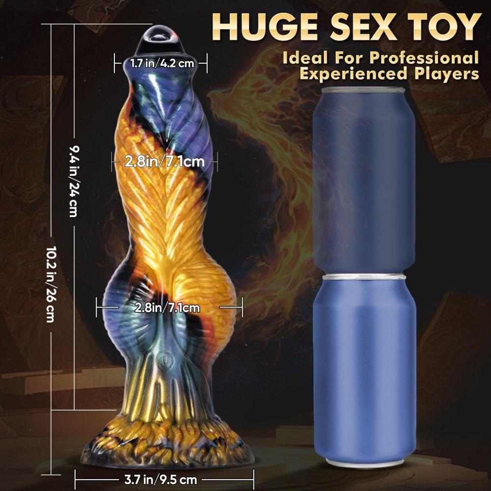 Phoenix Thrusting Dildo Remote Control Monster Dildos 10.2in G-spot Vibrator Sex Toys - propinkup