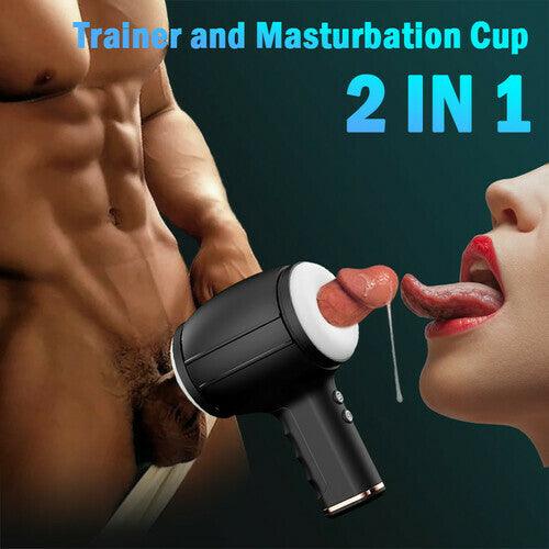 Aegis 8 Vibrating 5 Thrusting Handheld Masturbtor Male Sex Toys - propinkup