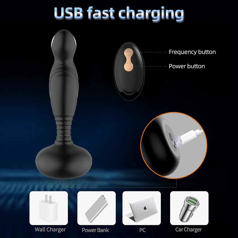 Anal Vibrator 10 Pulling And Vibrating Butt Plug Remote Control Prostate Massager - propinkup