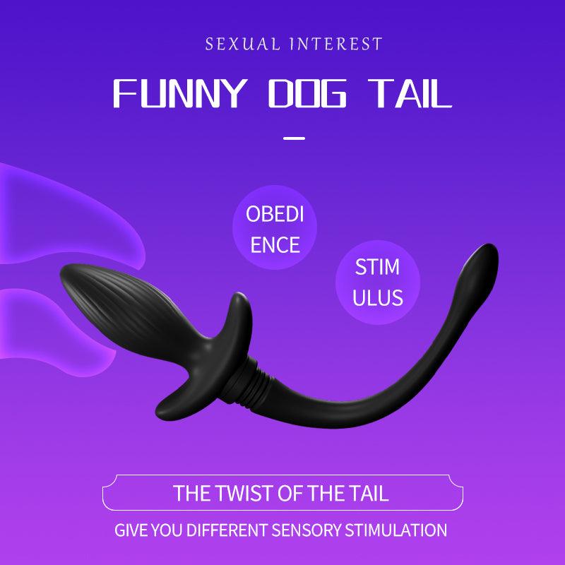 Anal Vibrator With Wagging Dog Tail 10 Vibrating Butt Plug - propinkup