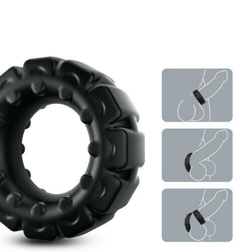 Extra Thick Tire-shaped Silicone Cock Ring - propinkup