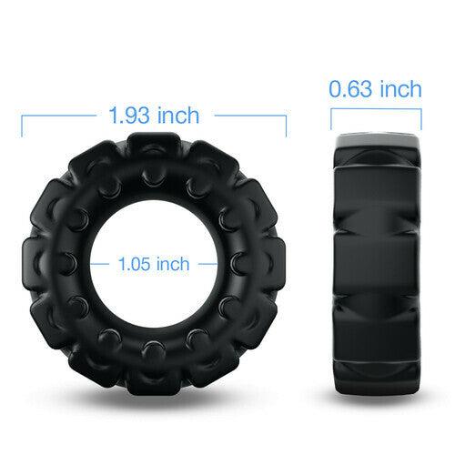 Extra Thick Tire-shaped Silicone Cock Ring - propinkup