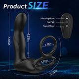 Finger-like Wiggle 9 Swing Vibrating Prostate Massager with Double Cock Ring - propinkup