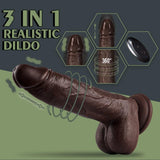 Wireless Remote Control 5 Thrusting 10 Vibrating Rotating Dildo BBC - propinkup