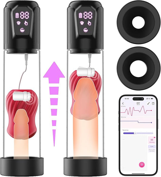 LAGOON App Control 2 in 1 Penis Pump Vacuum Vibration Sucking Male Masturbation