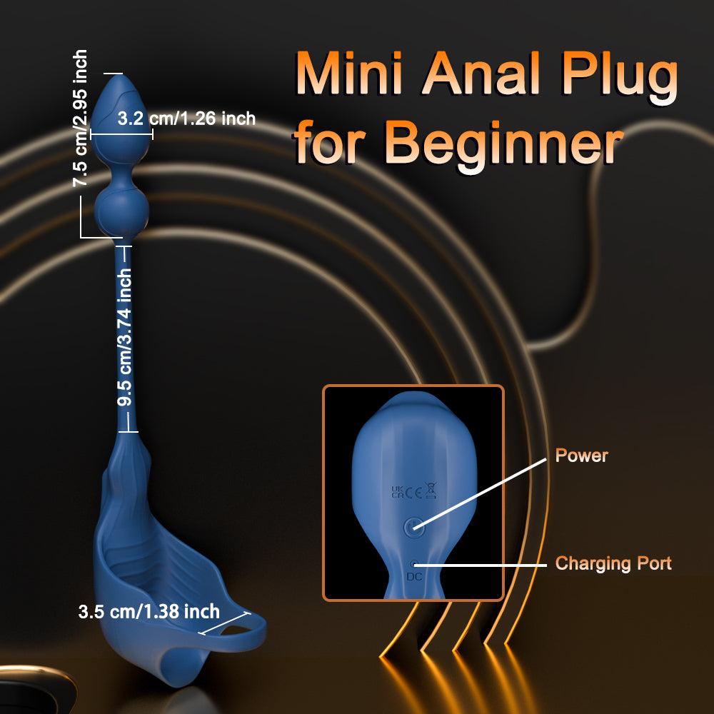 APP Control Anal Plug Men Prostate Massager Male Anal Vibrator with Perineum Stimulator Testis Massager - propinkup