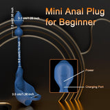 APP Control Anal Plug Men Prostate Massager Male Anal Vibrator with Perineum Stimulator Testis Massager - propinkup