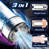 【Must-Have】3 in 1 Penis Enlargement Pump LCD Screen with Pussy Sleeve - propinkup