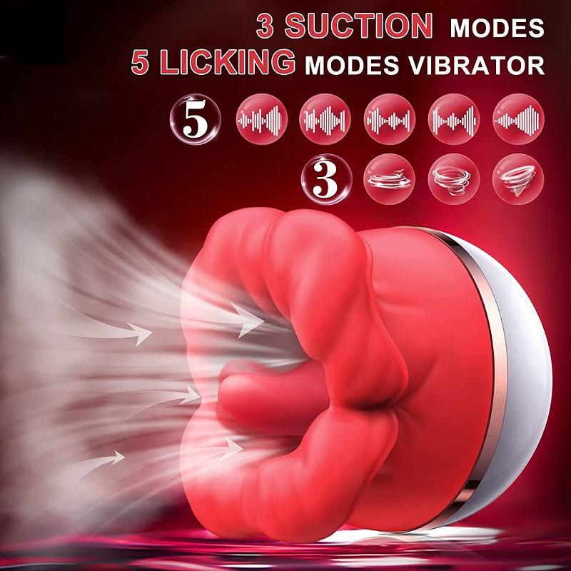 Rose Toy for Woman Tongue Licking Suction Vibrator - propinkup