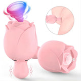 Sucking Virbrator with 9 Vibrating & 9 Flapping Modes Rose Vibrator for Women - propinkup