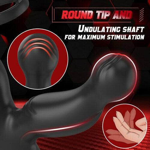 U-SINER 3-IN-1 Prostate Massager With 11 Vibrations & Dual Penis Ring - propinkup