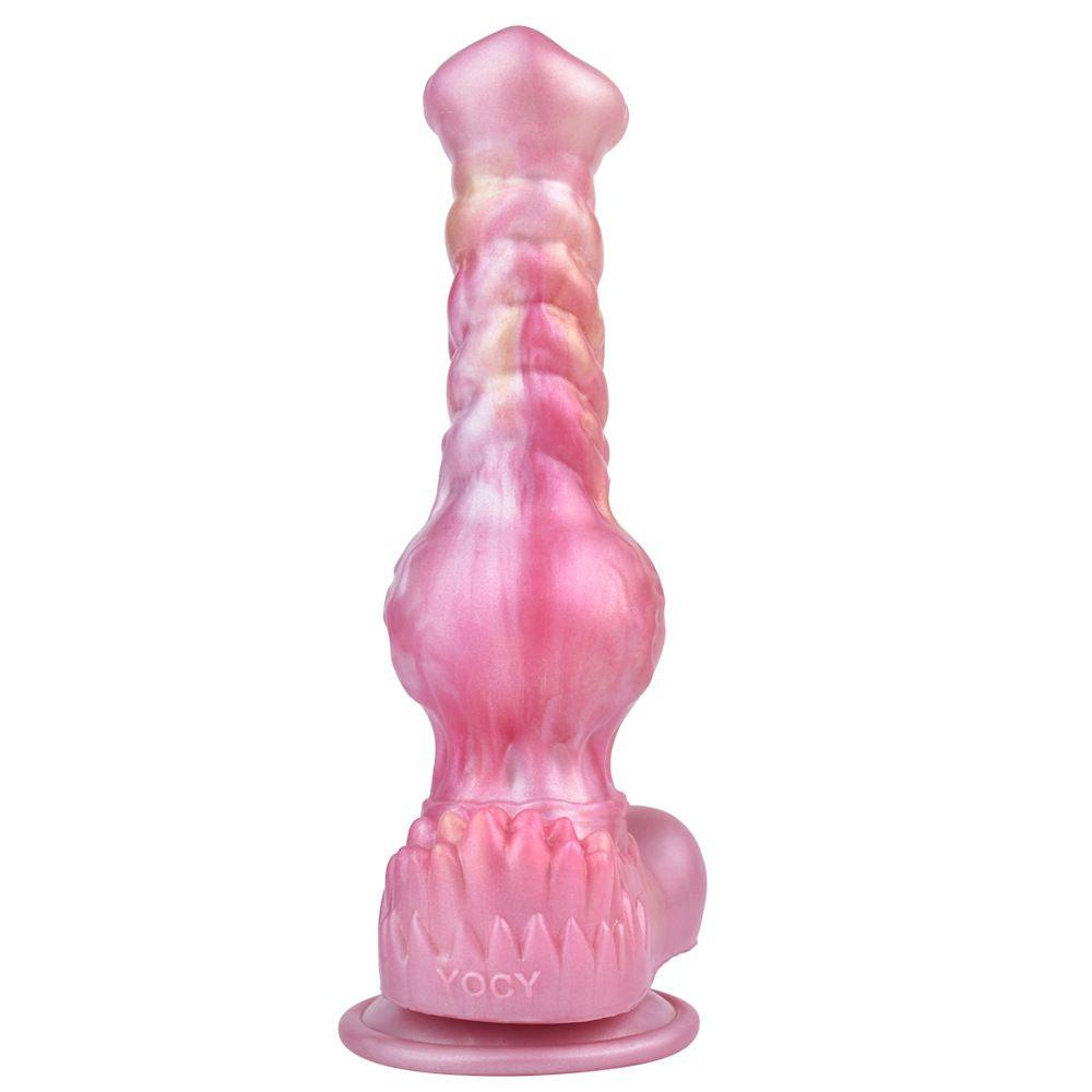 Thursting Dog Dildo Remote Control Wolf Dildos with Big Knot Canine Animal Vibrator 8.26'' - propinkup