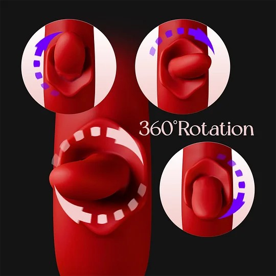 Isabella G Spot Thrusting Dildo Vibrator with Clitoral Tongue-Licking Women Vibrators Adult Toys