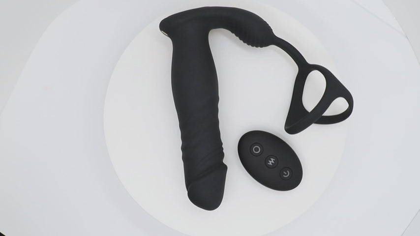 Massager prostatique masculin avec anneau de pénis, application et télécommande, 6 modes de vibration, vibromasseur anal, jouets sexuels