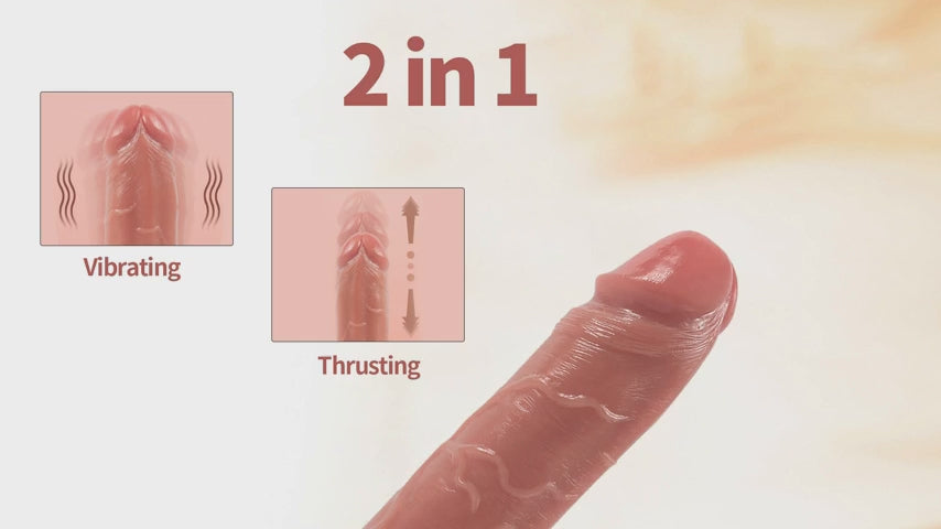 Harriet Télécommande Dildo Réaliste avec 10 Modes de Vibration et 3 Modes de Poussée