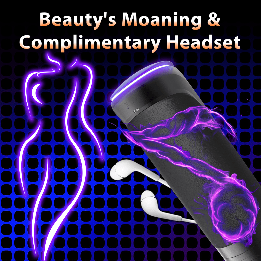 Male Masturbators Cup with 9 Vibrating & 8 Thrusting & 2 Heating Modes - propinkup