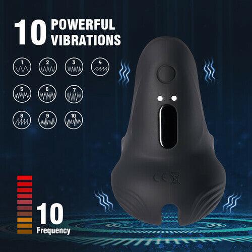 10 Pattern Vibrations Balls Dense Tickler Penis Ring - propinkup