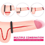 Propinkup 1.5-Inch Premium Stretchy Longer Harder Stronger Erection Cock Ring Set - propinkup