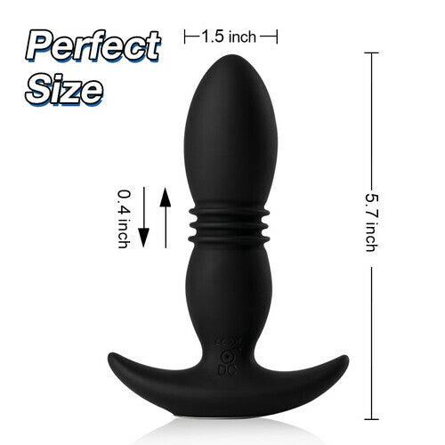 7 Thrusting 7 Vibration 3 Folds Male Anal Prostate Massaging Butt Plugs - propinkup