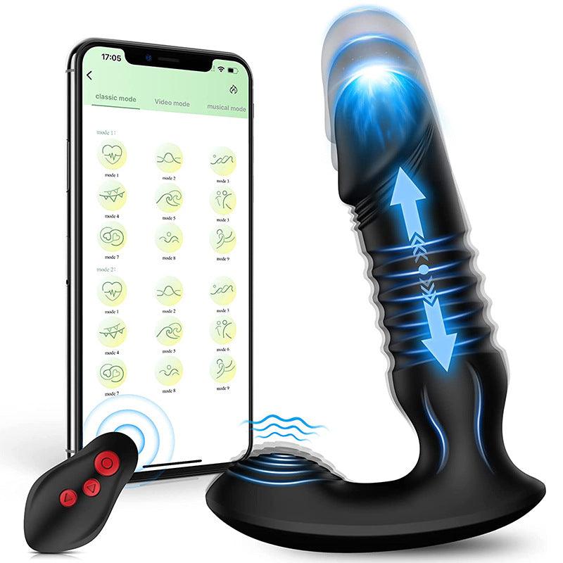 Fobono 7 Vibration 7 Thrusting App Control Anal Vibrator Prostate Massage - propinkup