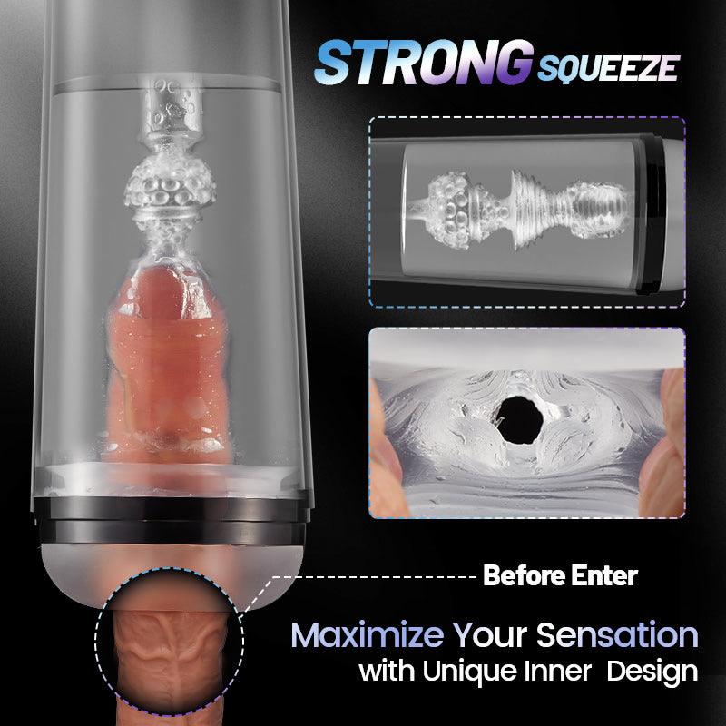 Noah 3 Vacuum Pressure Sucking Modes Strong Squeeze Mizz Penis Pump - propinkup