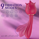 Rose Vibrator with 9 Licking & 9 Vibration for female G-Spot Clit Vibrators - propinkup