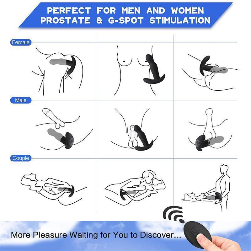 Wearable Remote Control 360° Rotatable 10 Vibrating Prostate Massager - propinkup