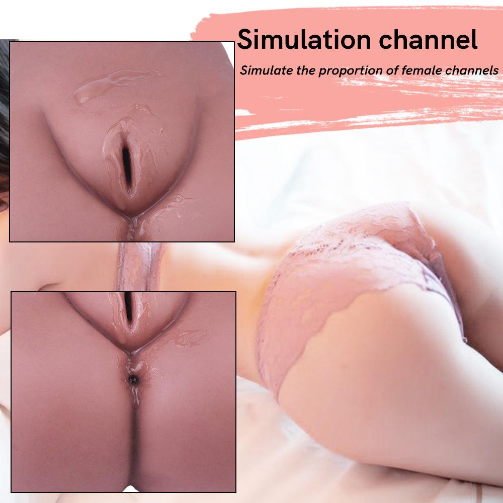 Propinkup Brown Lifelike Realistic Pocket Pussy 4.22lb Male Masturbator - propinkup